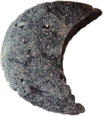 Pieza difusora de piedra volcánica en forma de luna